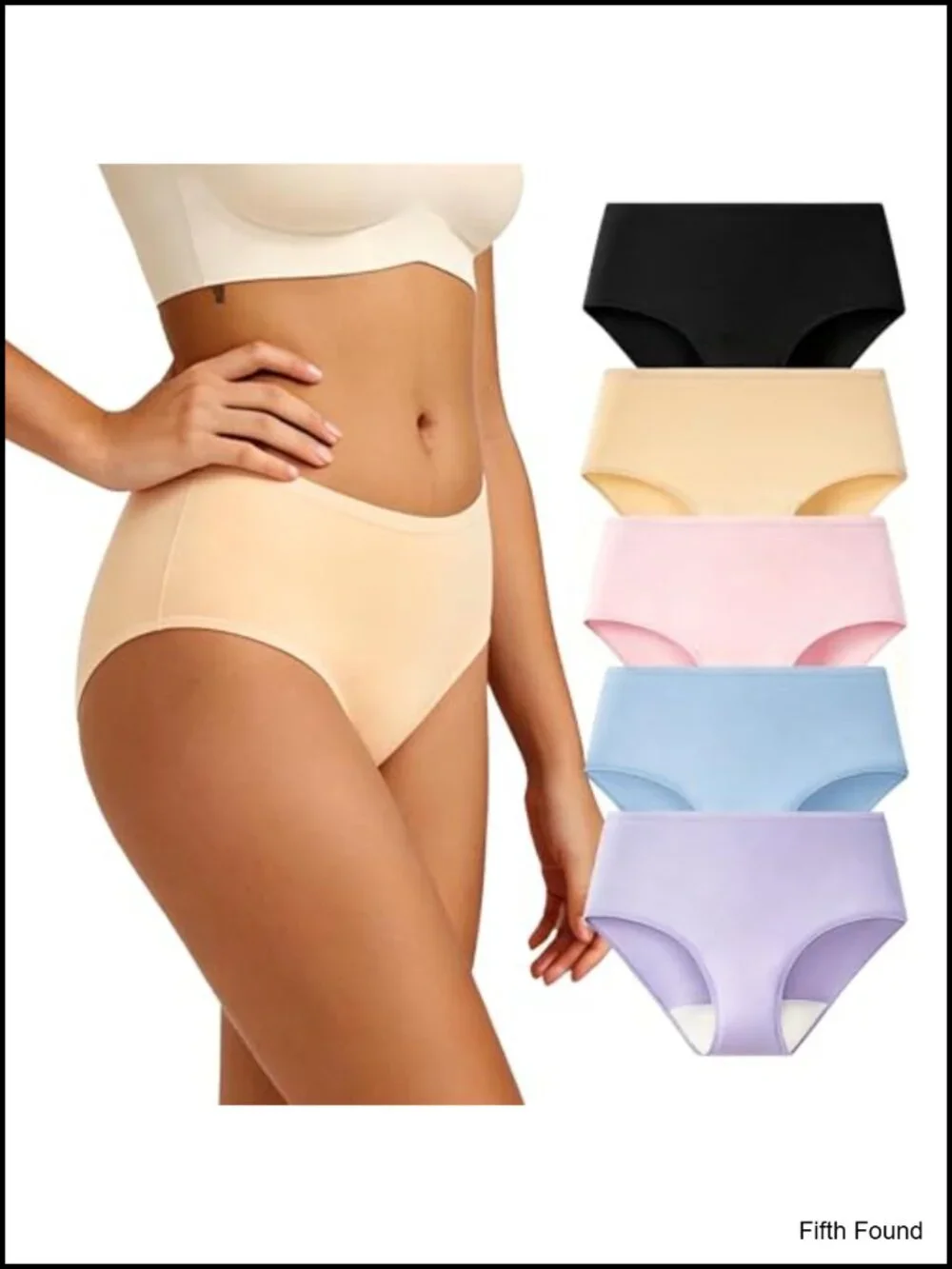 Mid Waist Washable Leakproof Incontinence Underwear for Women 40ml 5 Pack